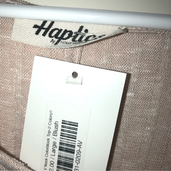 Hapatics Color Block Light Weight Shirt Sweater Size Large New - Picture 4 of 7